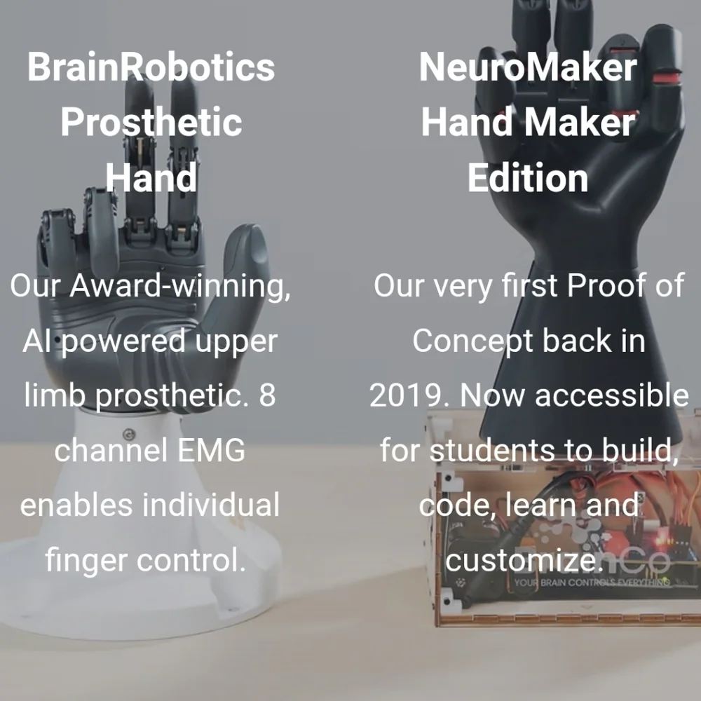 NeuroMaker Hand - Black and Blue VR Learning Platform